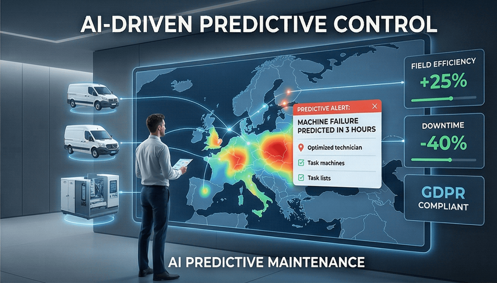 AI-driven analysis, predictive maintenance signals, and data refining workflows for maintenance and field service teams